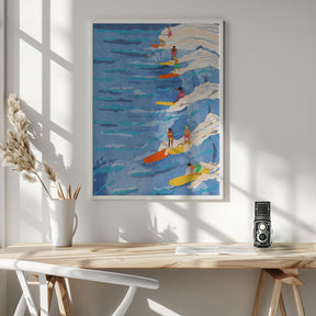 chilled surfing Poster