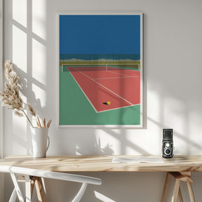 Tennis Court In the Desert Poster