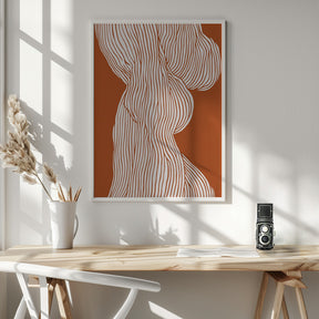 Fibers No 1 (Orange-Brown) Poster