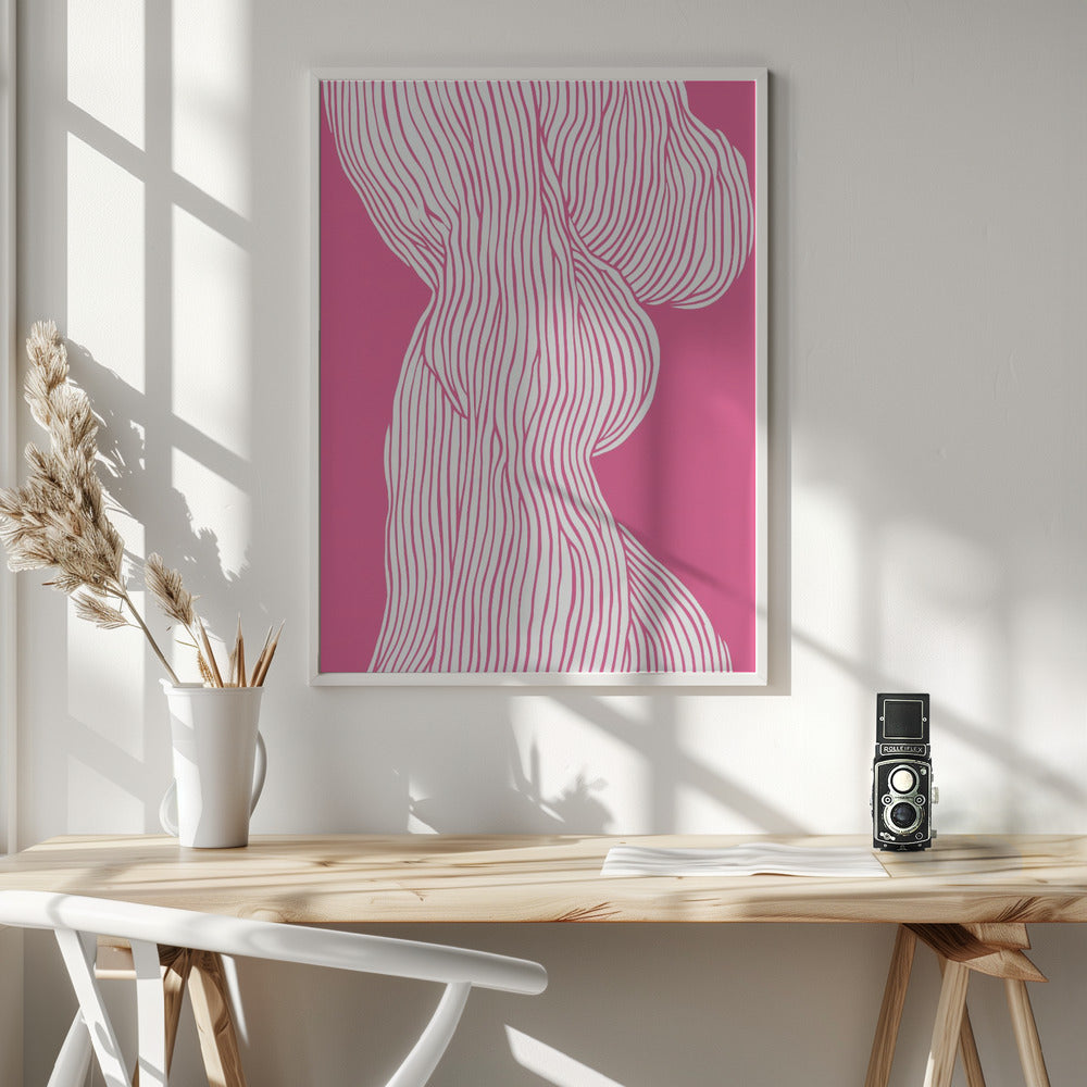 Fibers No 1 (Pink) Poster