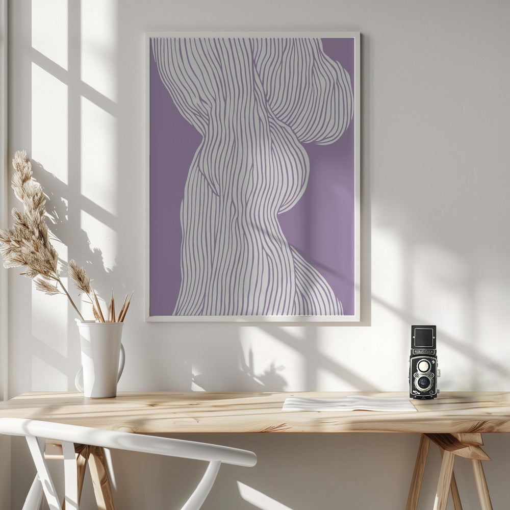 Fibers No 1 (Purple) Poster