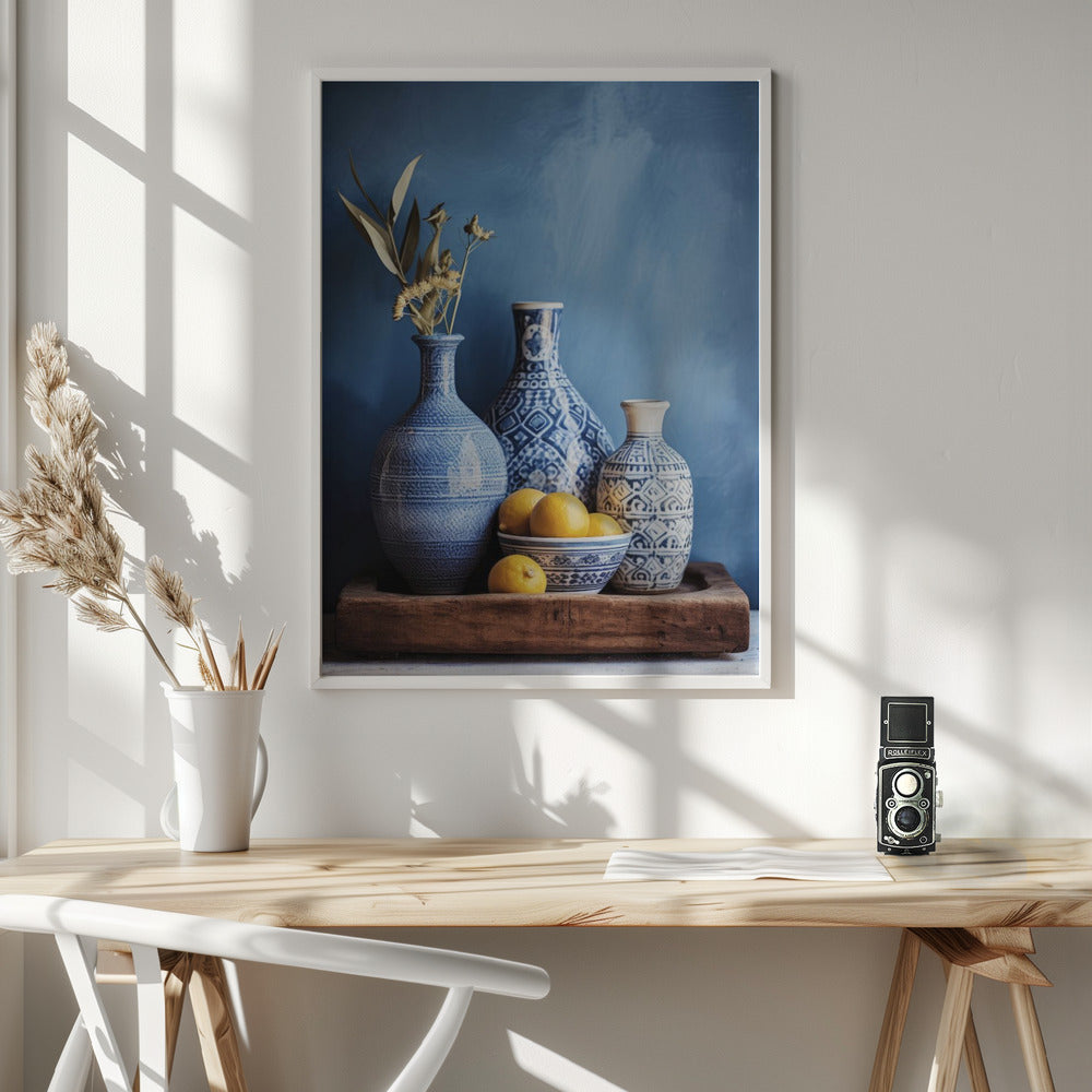 Blue Still Life Poster