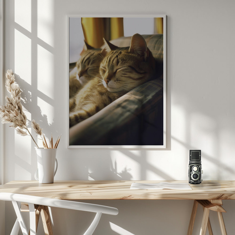 Resting Van Cats Poster