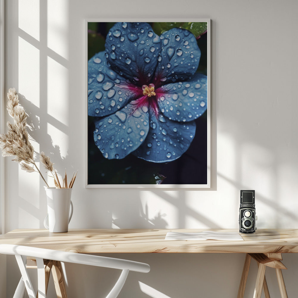 Blue Lagoon Flower Poster