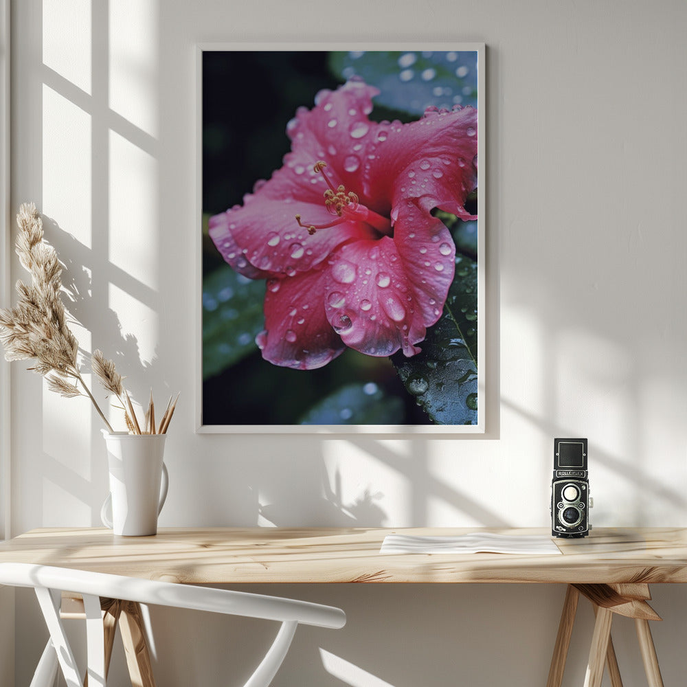 Pink Hibiscus Poster