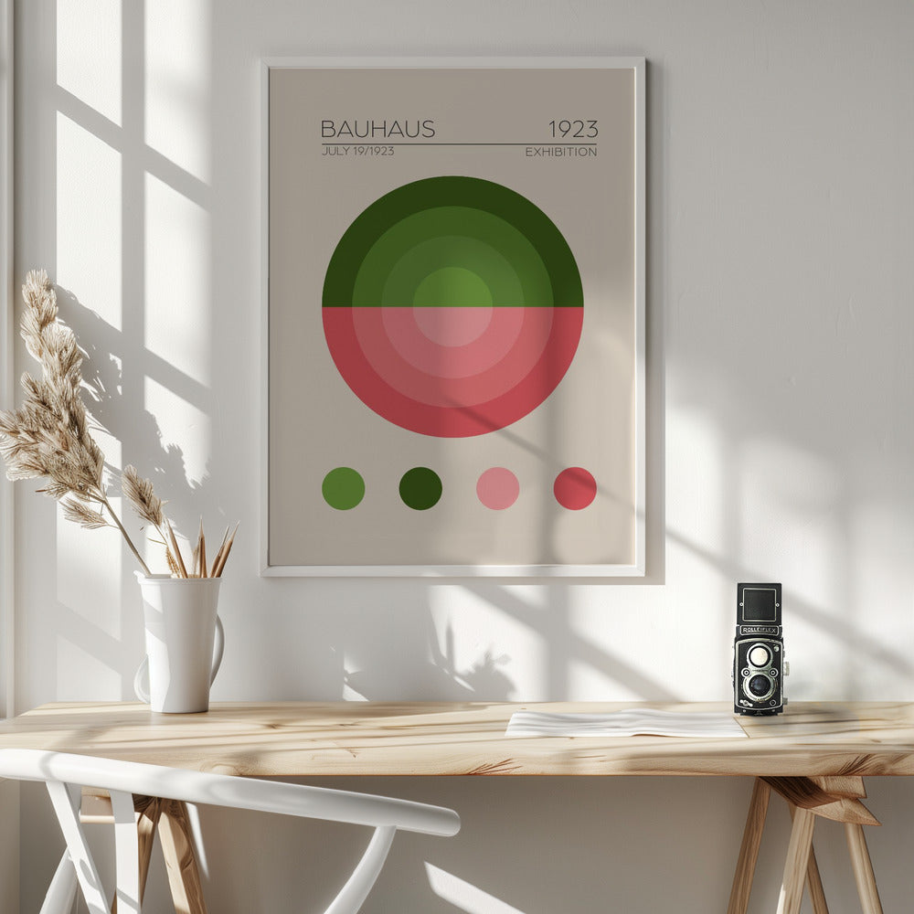 Bauhaus Yesil Daire Poster