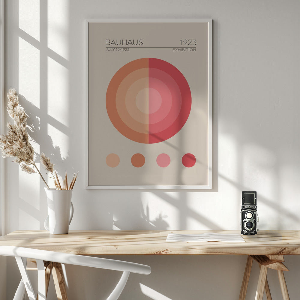 Bauhaus Pembe Daire Poster