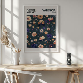 Flower Market- Valencia Poster