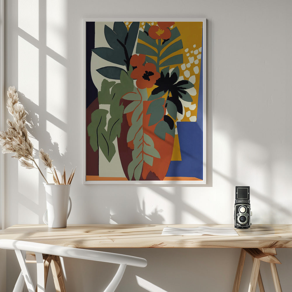 Abstract Flower Impressions Poster