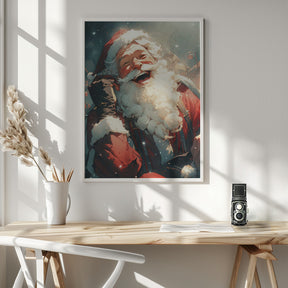 Laughing Santa Poster