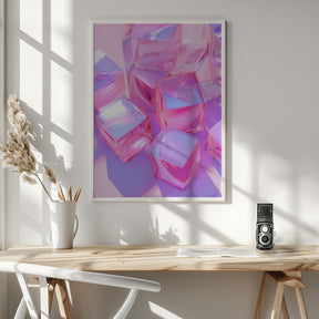 Pink Ice Cubes Poster