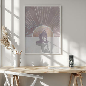 Pink Gold Sun Yoga 2 Poster