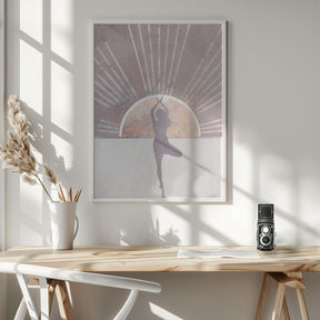 Pink Gold Sun Yoga 1 Poster