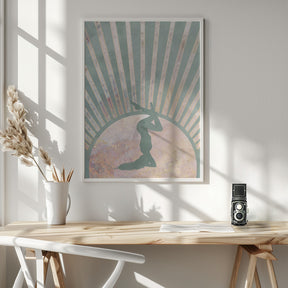 Yoga Boho Sun Rise Green 4 Poster