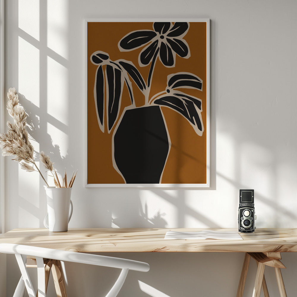 Ochre Still Life No 3 Poster