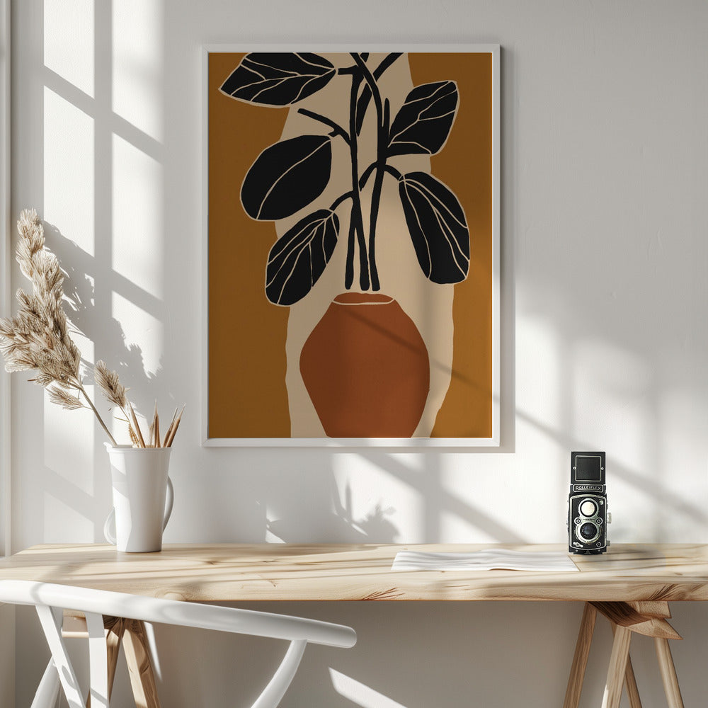 Ochre Still Life No 1 Poster