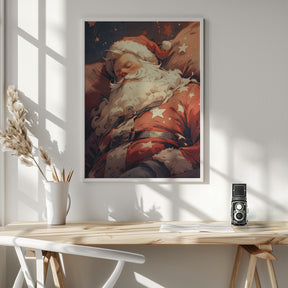 Sleeping Santa Poster