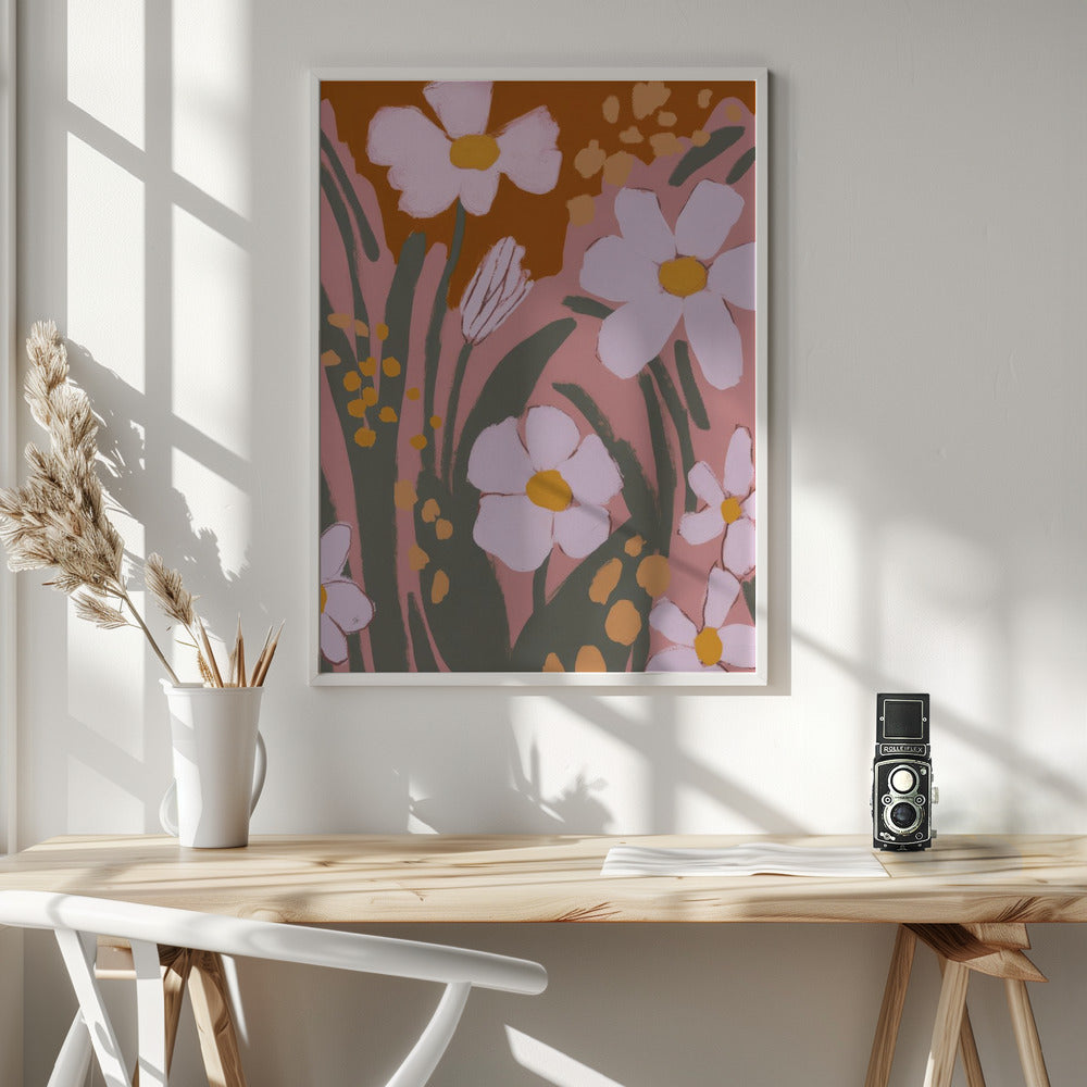 Pastel Flower Impressions No 8 Poster