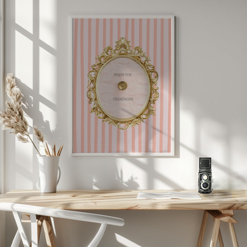 Champagnestriped4 Ratioiso Poster