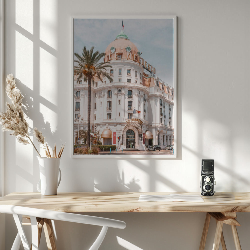 French Riviera Building Poster