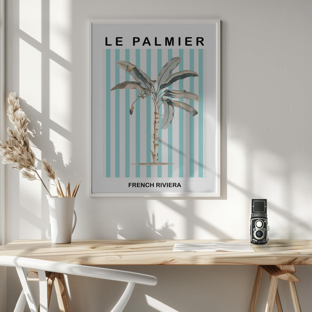 Striped Palm Tree Poster