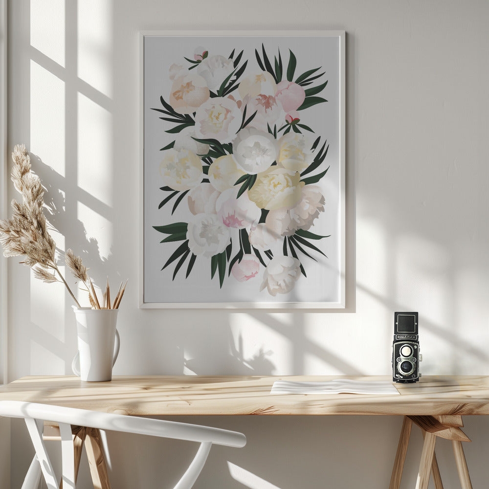 Dara bouquet in white Poster