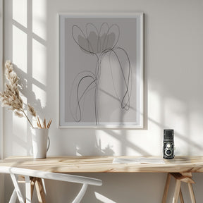 Oneline Tulip Poster