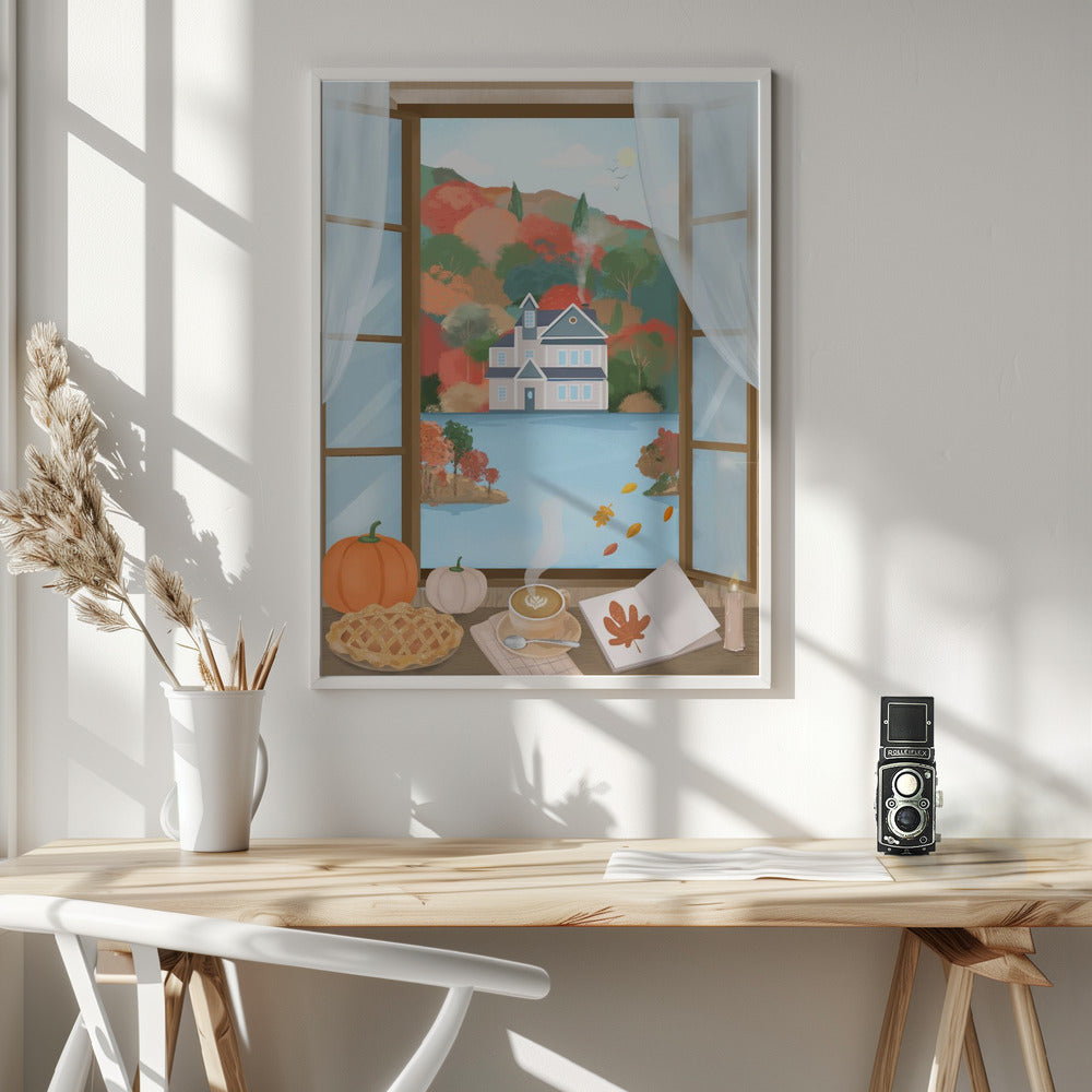 Autumn Cottage Poster