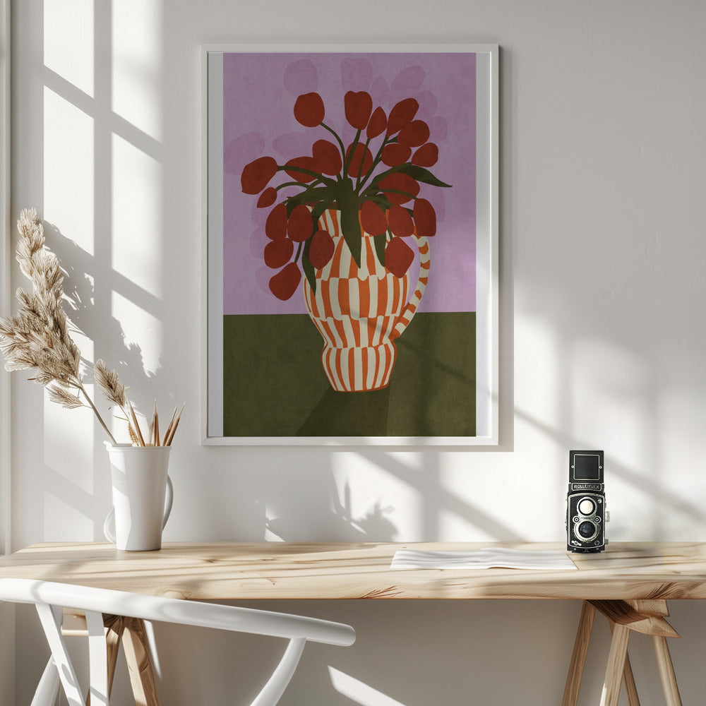 Flower Vase 1ratio 2x3 Print By Bohonewart Poster