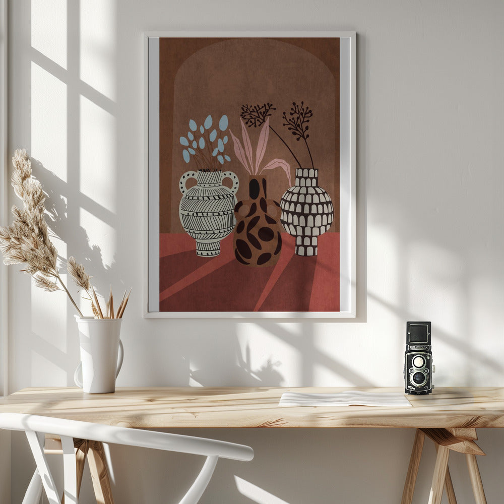 Flower Vase 5ratio 2x3 Print By Bohonewart Poster