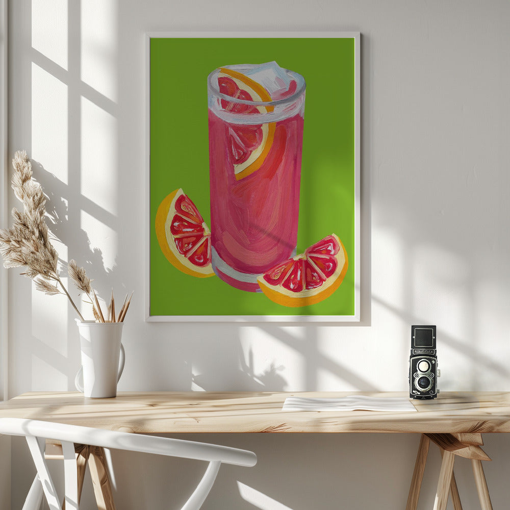 Grapefruit Paloma Pistachio Poster