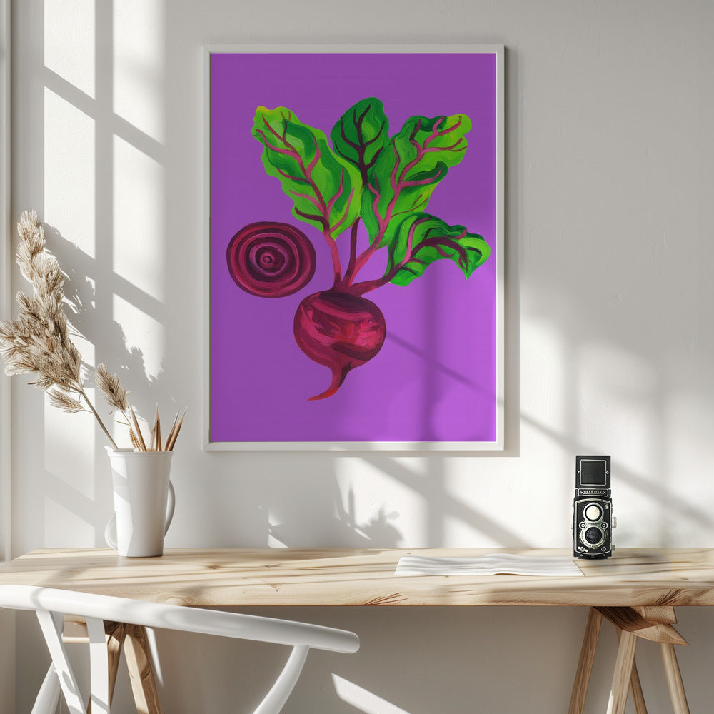 Beetroot Swirl Purple Poster