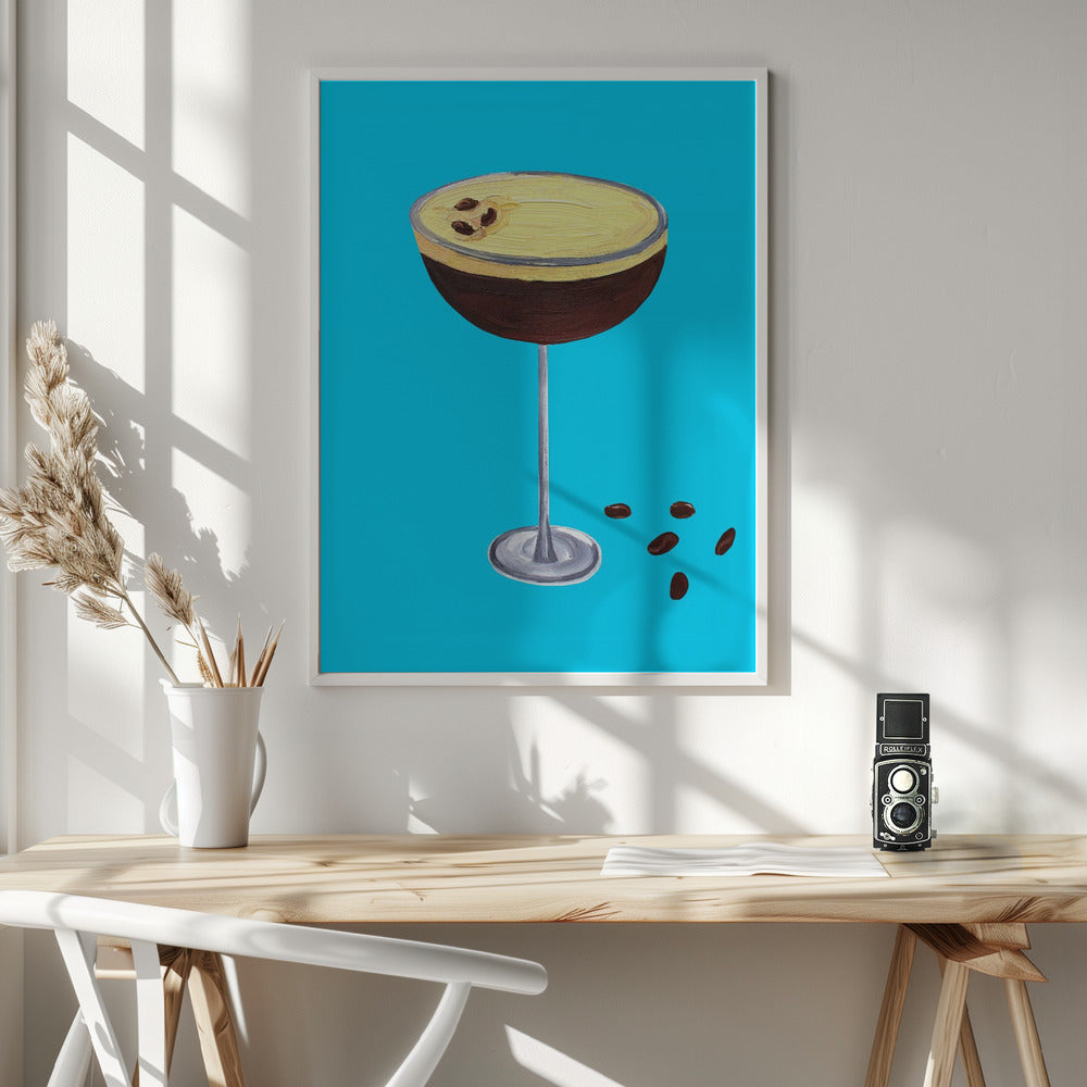 Espresso Martini Sky Blue Poster