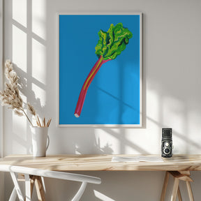 Rhubarb Light Blue Poster