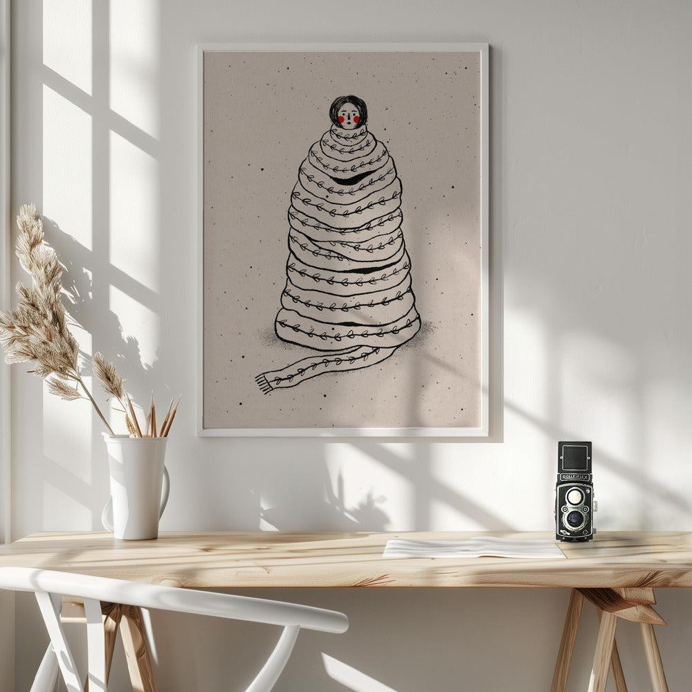 Cuddled Up In Knits Poster