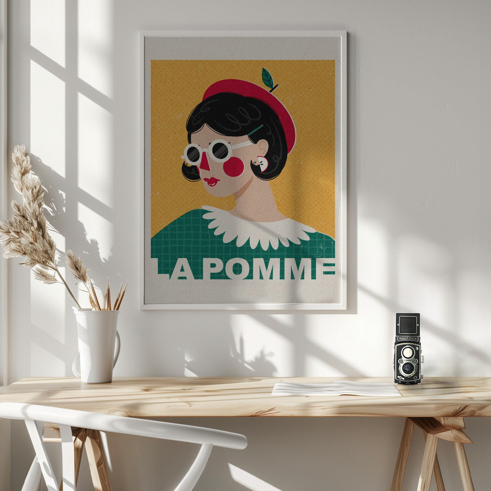 La Pomme French Fashion Portrait Poster