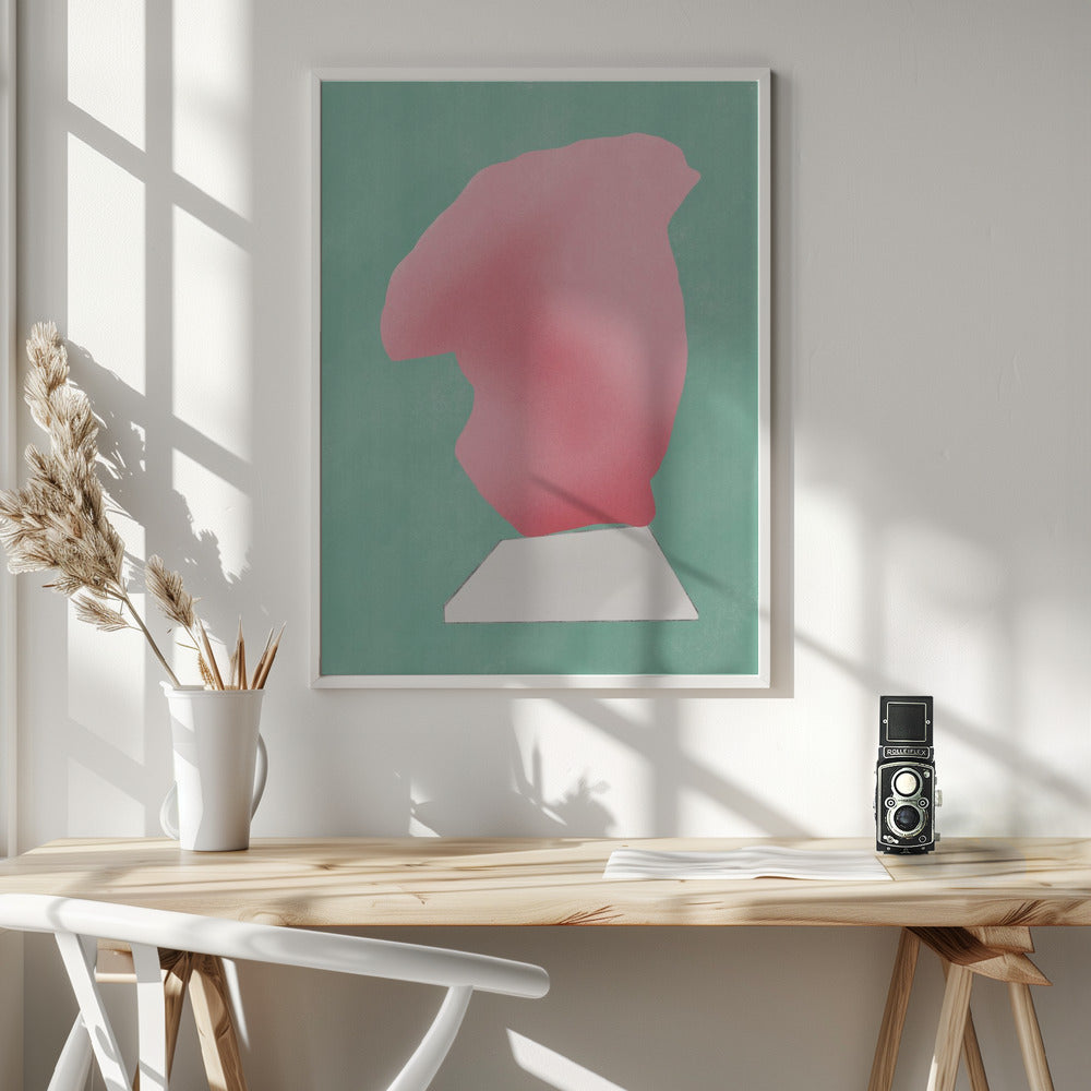 Stone Sculpture In Pink Poster