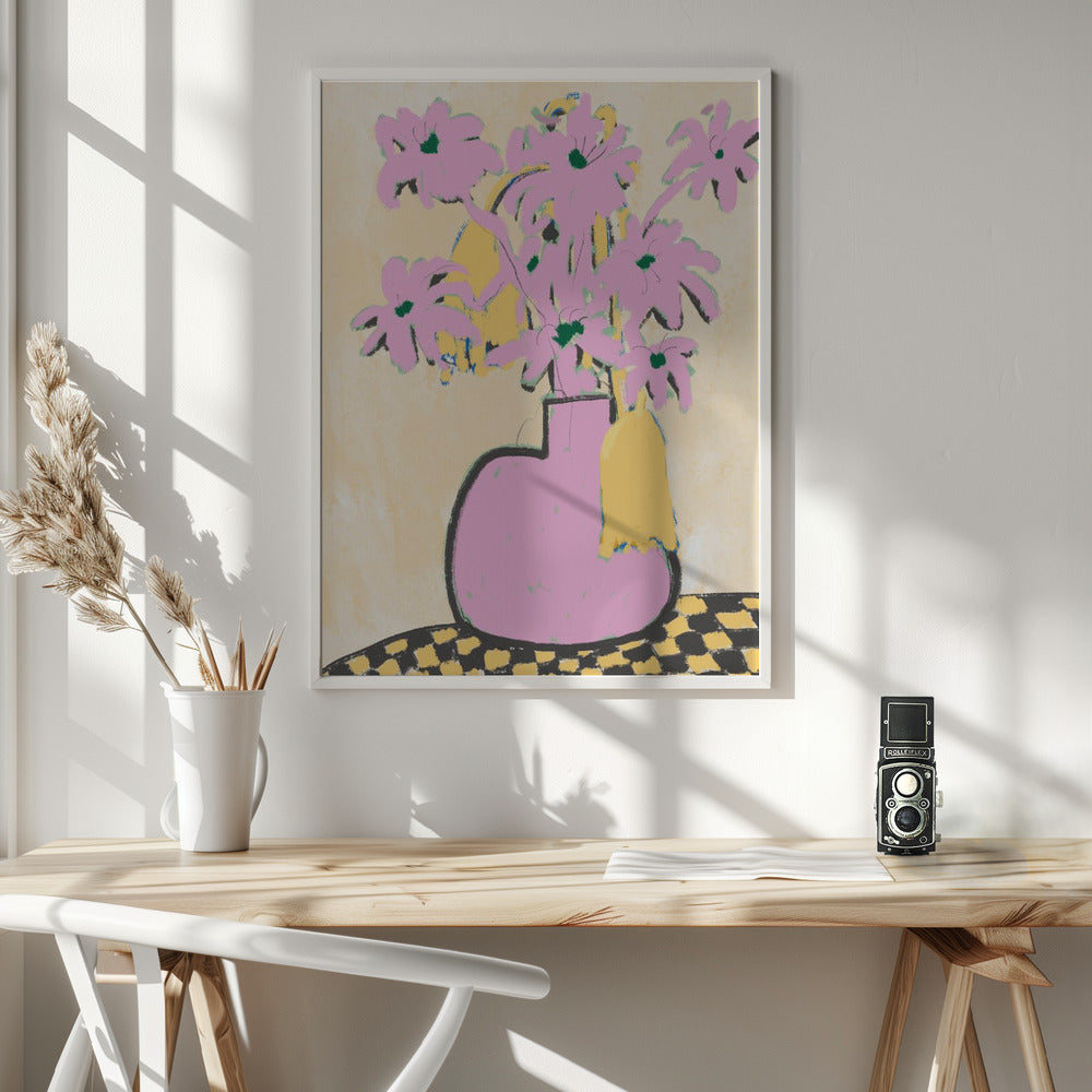 Pink Vase Poster