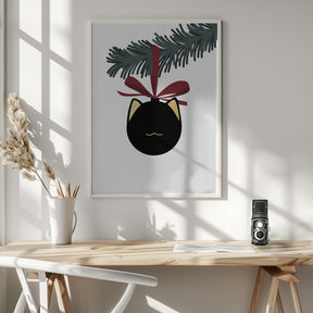 Meowrry bauble (black white) Poster