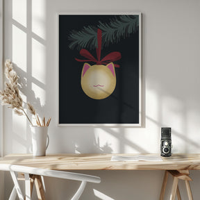 Meowrry bauble (black gold) Poster