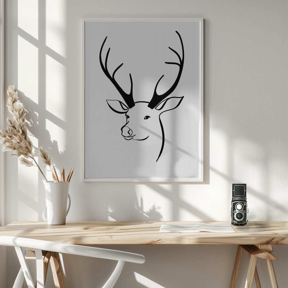 Reindeer head Poster