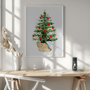 Cozy watercolor Christmas tree Poster