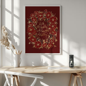 Deck the halls - red Poster