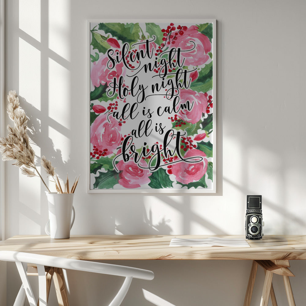 Floral silent night Poster