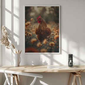 Chicken Portrait Poster