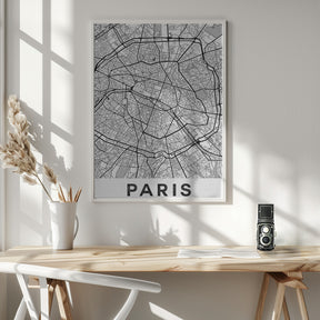 Paris White Poster