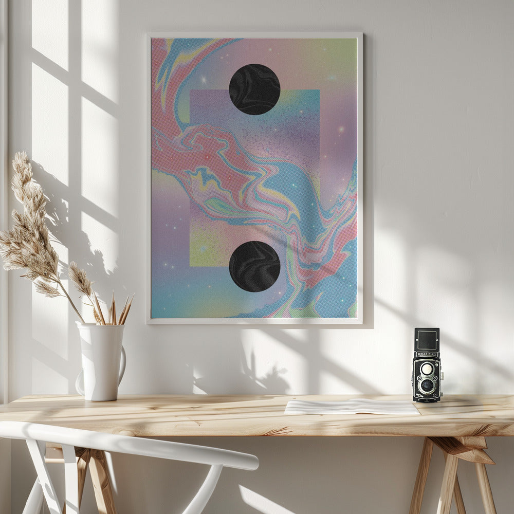 Black Hole Pastel Cosmos Poster