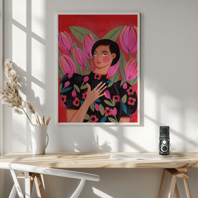 Abstract Modern Woman Portrait Poster