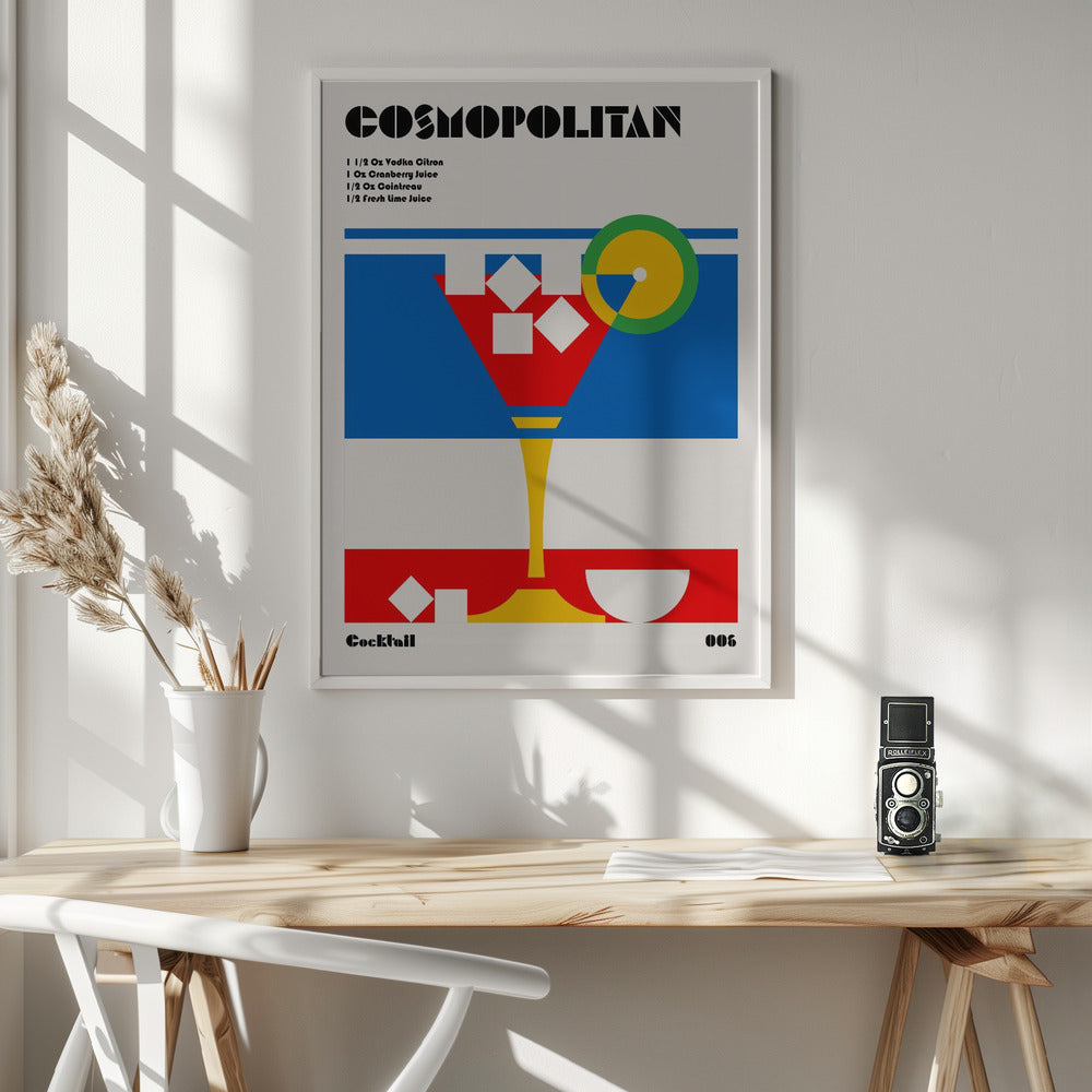 Cosmopolitan Bauhaus Cocktail Poster