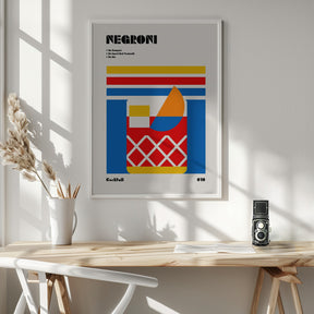 Negroni Bauhaus Cocktail Poster